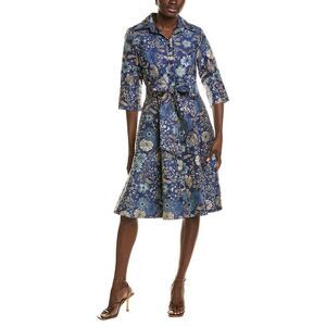 Rene Ruiz Womens  Floral Shirtdress, Blue